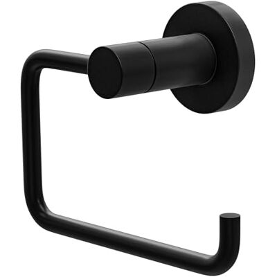 Amig Portarotolo da bagno per carta igienica Mod. -4 Supporto per rotolo WC Con viti incluse 125 x 63 x 97 mm Acciaio inossidabile e Zamak Nero opaco Amig Portarotolo da bagno per carta igienica Mod. -4 Supporto per rotolo WC Con viti incluse 125 x 63 x 97 mm Acciaio inossidabile e Zamak Nero opaco