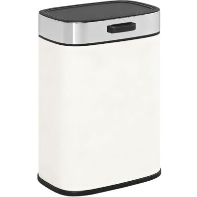 HOMCOM Cestino appeso 5L, push-open, bianco crema, 21.5x19.5x30 cm Appeso, coperchio bloccabile, cestino, incl. secchio interno rimovibile, raccoglitore rifiuti, acciaio inox, cucina HOMCOM Cestino appeso 5L, push-open, bianco crema, 21.5x19.5x30 cm Appeso, coperchio bloccabile, cestino, incl. secchio interno rimovibile, raccoglitore rifiuti, acciaio inox, cucina