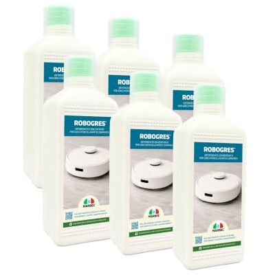 Marbec Robogres 1LTx6Pz Detergente per lavapavimenti e robot, pulisce gres e ceramica senza aloni e residui Marbec Robogres 1LTx6Pz Detergente per lavapavimenti e robot, pulisce gres e ceramica senza aloni e residui