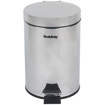 Beldray Pattumiera Rotonda con Coperchio a Chiusura Ammortizzata, capacità 3L, con Pedale Intelligente, smaltimento rifiuti, Contenitore rifiuti, in Acciaio Inossidabile Beldray Pattumiera Rotonda con Coperchio a Chiusura Ammortizzata, capacità 3L, con Pedale Intelligente, smaltimento rifiuti, Contenitore rifiuti, in Acciaio Inossidabile