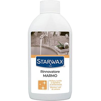 STARWAX Rinnovatore marmo e pietre naturali, 250ml Pulisce, lucida e ripristina la brillantezza, elimina i veli di calcare STARWAX Rinnovatore marmo e pietre naturali, 250ml Pulisce, lucida e ripristina la brillantezza, elimina i veli di calcare