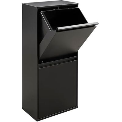 ARREGUI Basic CR406-B2 Pattumiera Differenziata 2 Scomparti 2x23 L (46 L) Contenitore in Acciaio da Interno Mobile per Raccolta Differenziata con Secchio Grandi per la Plastica Nero ARREGUI Basic CR406-B2 Pattumiera Differenziata 2 Scomparti 2x23 L (46 L) Contenitore in Acciaio da Interno Mobile per Raccolta Differenziata con Secchio Grandi per la Plastica Nero