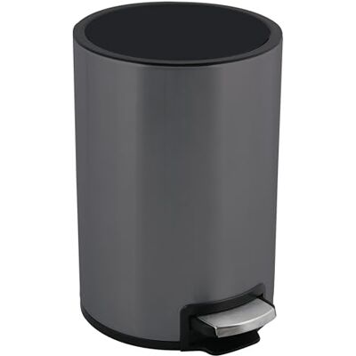 Spirella Cestino a pedale Inox RIKU Design Moderno ed Elegante Secchio Interno Rimovibile in Plastica Riciclata Base Antiscivolo Grigio Opaco 5L Spirella Cestino a pedale Inox RIKU Design Moderno ed Elegante Secchio Interno Rimovibile in Plastica Riciclata Base Antiscivolo Grigio Opaco 5L