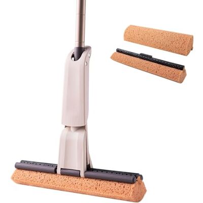 Eyliden Spugna per la pulizia del pavimento con 2 pezzi Spugna assorbente a mani libere Lavare a rullo per cucina Bagno Ufficio Legno duro Laminato Piastrelle in marmo Pavimenti in ceramica Eyliden Spugna per la pulizia del pavimento con 2 pezzi Spugna assorbente a mani libere Lavare a rullo per cucina Bagno Ufficio Legno duro Laminato Piastrelle in marmo Pavimenti in ceramica