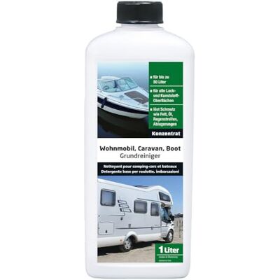 Baufan Detergente multiuso per camper, roulotte e barche 1 L Detergente concentrato per roulotte fino a 50 L Per superfici verniciate e in plastica Rimuove grasso, olio e molto altro Baufan Detergente multiuso per camper, roulotte e barche 1 L Detergente concentrato per roulotte fino a 50 L Per superfici verniciate e in plastica Rimuove grasso, olio e molto altro