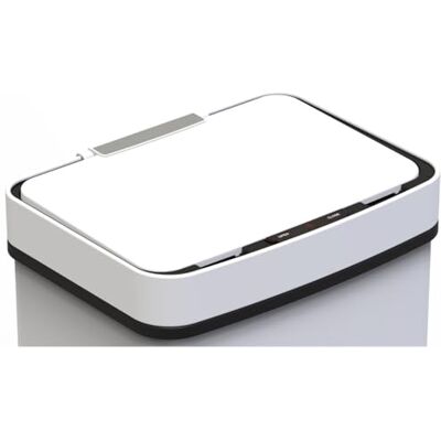 KITCHEN MOVE NARVIK Coperchio per pattumiera da cucina automatico, doppio vano, 75 l, colore: Bianco KITCHEN MOVE NARVIK Coperchio per pattumiera da cucina automatico, doppio vano, 75 l, colore: Bianco