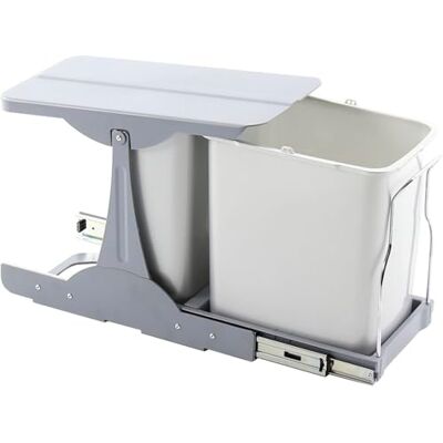 EKOTECH Patty 30 Pattumiera da incasso 1 x 8/1 x 16 litri, in plastica, colore: Grigio EKOTECH Patty 30 Pattumiera da incasso 1 x 8/1 x 16 litri, in plastica, colore: Grigio