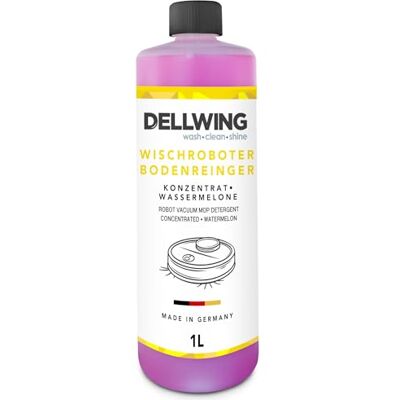 DELLWING Detergente per robot lavapavimenti concentrato 1 l, detergente per pavimenti per tutti i tipi di superfici, profumo di anguria, Made in Germany DELLWING Detergente per robot lavapavimenti concentrato 1 l, detergente per pavimenti per tutti i tipi di superfici, profumo di anguria, Made in Germany