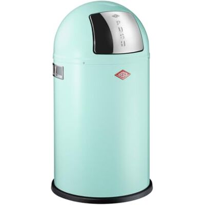 WESCO Pushboy junior, pattumiera in colore verde menta, lamiera d'acciaio verniciata a polvere, volume 22 litri, grande aletta in acciaio inox, contenitore interno estraibile WESCO Pushboy junior, pattumiera in colore verde menta, lamiera d'acciaio verniciata a polvere, volume 22 litri, grande aletta in acciaio inox, contenitore interno estraibile