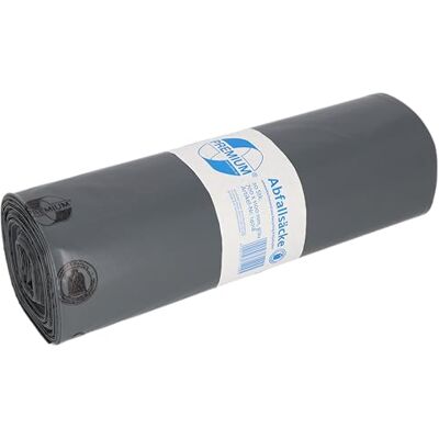 Deiss Confezione da 20 sacchi per rifiuti in LDPE riciclato da 120 l, colore: Grigio Deiss Confezione da 20 sacchi per rifiuti in LDPE riciclato da 120 l, colore: Grigio