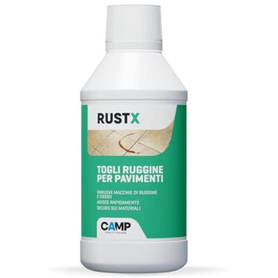 CAMP Rust X Togliruggine per Pavimenti e Rivestimenti, Antiruggine ad Azione Rapida Ideale per Gran Parte delle Superfici Elimina Ruggine, Ossidazioni e Incrostazioni Senza Lasciare Aloni, 300 ml CAMP Rust X Togliruggine per Pavimenti e Rivestimenti, Antiruggine ad Azione Rapida Ideale per Gran Parte delle Superfici Elimina Ruggine, Ossidazioni e Incrostazioni Senza Lasciare Aloni, 300 ml