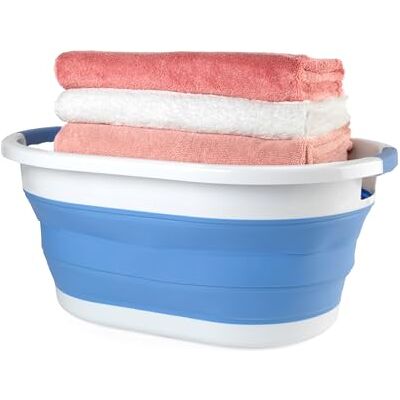 Beldray Cesto portabiancheria pieghevole, 28 litri, con manici per il trasporto, cesto portabiancheria, cesto portabiancheria bagnato/asciutto, portatile, compatto, per festival/campeggio, leggero, 62 Beldray Cesto portabiancheria pieghevole, 28 litri, con manici per il trasporto, cesto portabiancheria, cesto portabiancheria bagnato/asciutto, portatile, compatto, per festival/campeggio, leggero, 62
