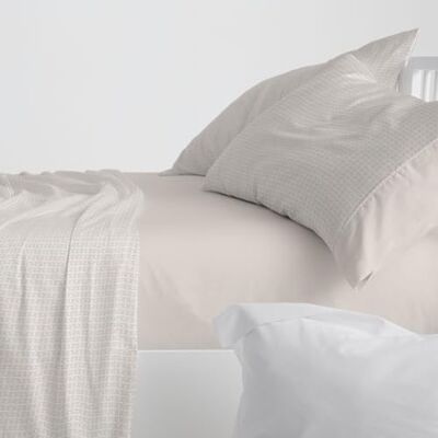 Blanco Set di Lenzuola, Cotone, 50% Poliestere, Avena, Ancho de 150 a 160 Blanco Set di Lenzuola, Cotone, 50% Poliestere, Avena, Ancho de 150 a 160