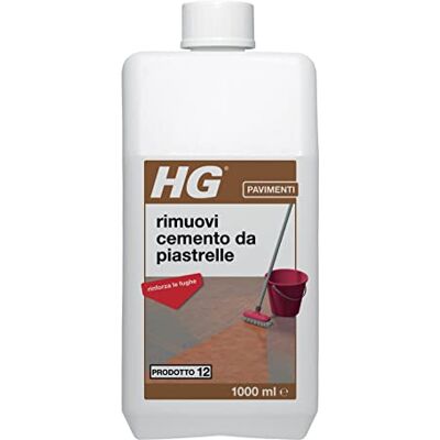 HG Rimuovi Cemento da Piastrelle Detergente per Residui di Cemento e Malta su Piastrelle e Pietra Naturale non Calcarea 1000 ml HG Rimuovi Cemento da Piastrelle Detergente per Residui di Cemento e Malta su Piastrelle e Pietra Naturale non Calcarea 1000 ml