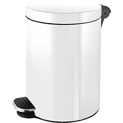 Helit Cestino a pedale the knight 3 L bianco Helit Cestino a pedale the knight 3 L bianco