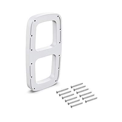 Emuca Spessore Laterale per Montaggio di appendiabito saliscendi, Tecnoplastica, Colore Bianco, Set di 2 Emuca Spessore Laterale per Montaggio di appendiabito saliscendi, Tecnoplastica, Colore Bianco, Set di 2