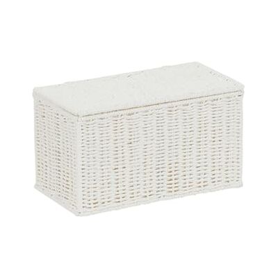 Household Essentials House Essentials corda di carta Cestino con coperchio. bianco Household Essentials House Essentials corda di carta Cestino con coperchio. bianco