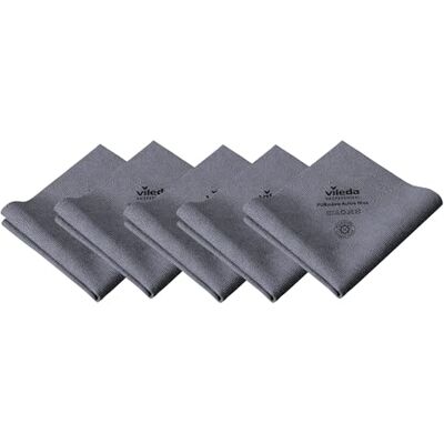 Vileda Professional ,Panno microfibra PurMicro Active XL,Grigio,5pz,59x44cm Vileda Professional ,Panno microfibra PurMicro Active XL,Grigio,5pz,59x44cm