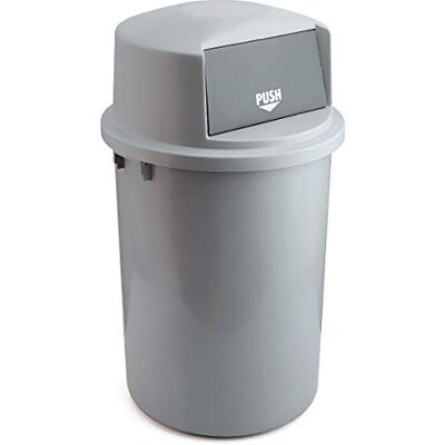 Certeo Contenitore per rifiuti push per esterno, capacità 126 l, alt. x Ø 980 x 580 mm. Certeo Contenitore per rifiuti push per esterno, capacità 126 l, alt. x Ø 980 x 580 mm.