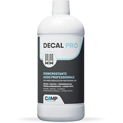 CAMP Decal Pro Disincrostante Acido Professionale Concentrato per Pulizia Pavimenti Malta Ruggine, 1 L CAMP Decal Pro Disincrostante Acido Professionale Concentrato per Pulizia Pavimenti Malta Ruggine, 1 L