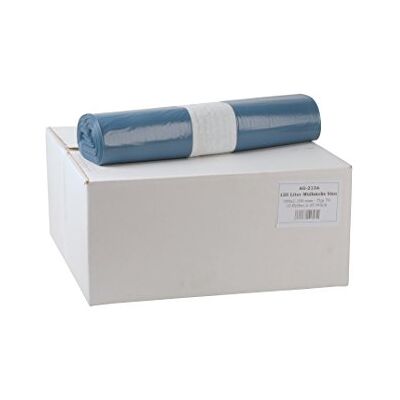 Funny Sacchi della spazzatura in LDPE (polietilene a bassa densità) rigenerato, in rotolo, tipo 70, 1 x 250 pezzi, 120 l, colore: Blu Funny Sacchi della spazzatura in LDPE (polietilene a bassa densità) rigenerato, in rotolo, tipo 70, 1 x 250 pezzi, 120 l, colore: Blu