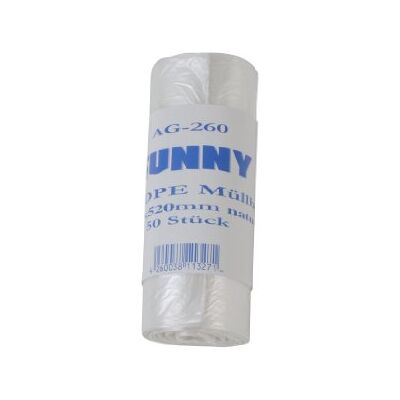 Funny Sacchi della spazzatura in HDPE (polietilene ad alta densità), 450 x 520 mm, circa 18 l, 40 x 50 pezzi, colore: Trasparente Funny Sacchi della spazzatura in HDPE (polietilene ad alta densità), 450 x 520 mm, circa 18 l, 40 x 50 pezzi, colore: Trasparente
