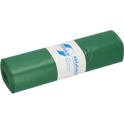 Deiss tipo 60 Premium sacchetti della spazzatura, 2 1/4 x 1000 mm, 25 per rotolo, verde Deiss tipo 60 Premium sacchetti della spazzatura, 2 1/4 x 1000 mm, 25 per rotolo, verde