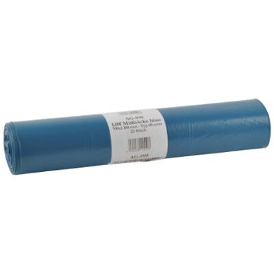 Funny Sacchi della spazzatura in LDPE (polietilene a bassa densità), tipo 60 extra, 700 x 1100 mm, 10 x 25 pezzi, circa 120 l, colore: Blu Funny Sacchi della spazzatura in LDPE (polietilene a bassa densità), tipo 60 extra, 700 x 1100 mm, 10 x 25 pezzi, circa 120 l, colore: Blu