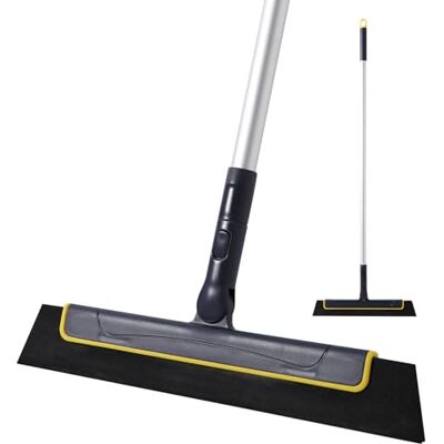 Yocada Scopa per pavimenti da 129,5 cm, perfetta per doccia, bagno, cucina, casa, piastrelle, peli di animali domestici, pavimenti, marmo, vetro, finestre, schiuma d'acqua, manico lungo, regolabile, Yocada Scopa per pavimenti da 129,5 cm, perfetta per doccia, bagno, cucina, casa, piastrelle, peli di animali domestici, pavimenti, marmo, vetro, finestre, schiuma d'acqua, manico lungo, regolabile,
