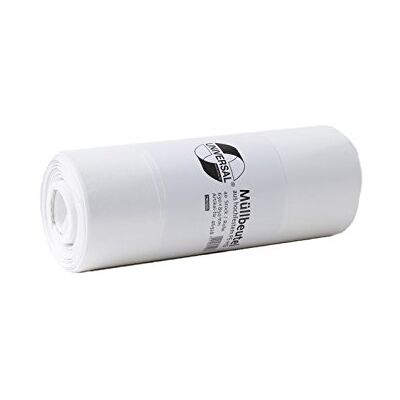 Deiss Sacchetti universali per la spazzatura, 60-80 l, colore: bianco, dimensioni: 63 x 85 cm, spessore: 10 my, 50 pezzi Deiss Sacchetti universali per la spazzatura, 60-80 l, colore: bianco, dimensioni: 63 x 85 cm, spessore: 10 my, 50 pezzi