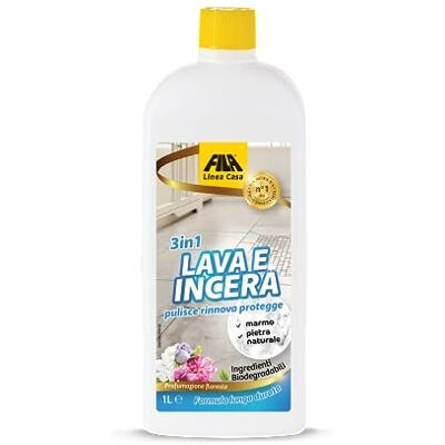 FILA Surface Care Solutions , LAVA E INCERA, Tripla Azione per Pavimenti in Marmo e Pietra Naturale, Detersivo Lucida Marmo, Cera ad Azione Protettiva, Alta Resa, No Risciacquo,1L FILA Surface Care Solutions , LAVA E INCERA, Tripla Azione per Pavimenti in Marmo e Pietra Naturale, Detersivo Lucida Marmo, Cera ad Azione Protettiva, Alta Resa, No Risciacquo,1L