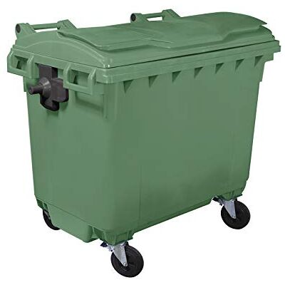Mobil Plastic Cassonetto 4 ruote porta rifiuti immondizia lt. 660 VERDE Mobil Plastic Cassonetto 4 ruote porta rifiuti immondizia lt. 660 VERDE