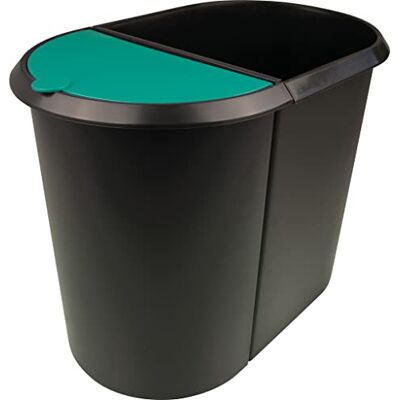 Helit Cestino the double nero/verde 29 litri Helit Cestino the double nero/verde 29 litri