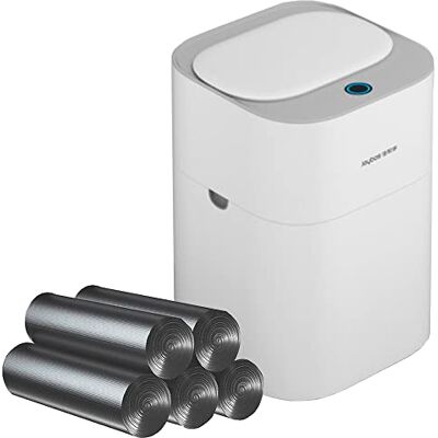 JOYBOS Cestino intelligente da 15 litri con sensore di apertura e assorbimento dell'aria-Include 120 sacchetti della spazzatura, 15 litri, ABS+PP, bianco JOYBOS Cestino intelligente da 15 litri con sensore di apertura e assorbimento dell'aria-Include 120 sacchetti della spazzatura, 15 litri, ABS+PP, bianco
