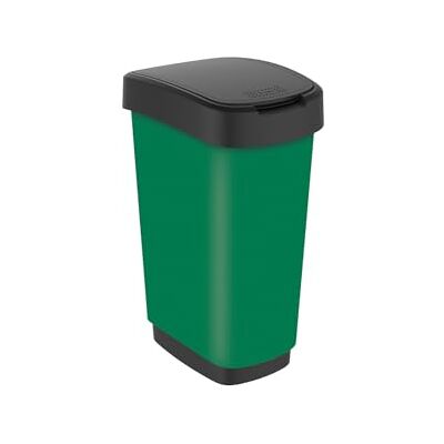 Rotho Twist Cestino per rifiuti 25l con coperchio, Plastica (PP) senza BPA, verde, 25l (33.3 x 25.2 x 47.6 cm) Rotho Twist Cestino per rifiuti 25l con coperchio, Plastica (PP) senza BPA, verde, 25l (33.3 x 25.2 x 47.6 cm)