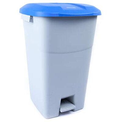 Tayg Contenitore per rifiuti, 60 litri, con pedale, base grigia e coperchio blu Tayg Contenitore per rifiuti, 60 litri, con pedale, base grigia e coperchio blu