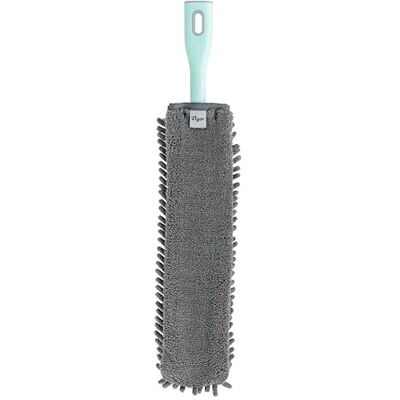 VIGAR Rengo Spolverino lungo in microfibra per doppio uso, di colore grigio e turchese VIGAR Rengo Spolverino lungo in microfibra per doppio uso, di colore grigio e turchese