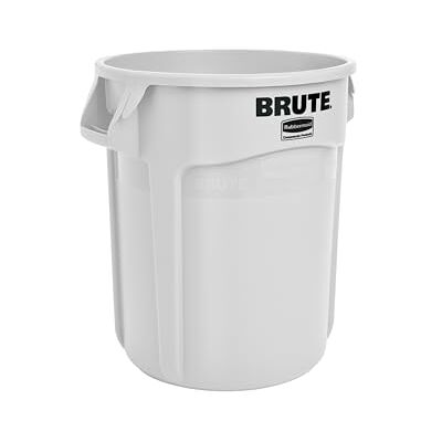 Rubbermaid Commercial Products FG262000 Brute Contenitore Rotondo a Bassa Densità in Polietilene LLDPE, 75.7 L, Bianco Rubbermaid Commercial Products FG262000 Brute Contenitore Rotondo a Bassa Densità in Polietilene LLDPE, 75.7 L, Bianco