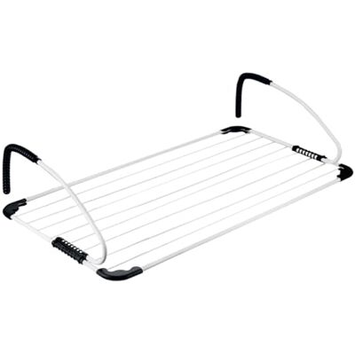 Amig Stendibiancheria da balcone o terrazza Mod. Aeria ClipAir Acciaio e polipropilene Montaggio senza attrezzi 10 m di spazio di stenditura 105x55x25 cm Colore bianco/nero Amig Stendibiancheria da balcone o terrazza Mod. Aeria ClipAir Acciaio e polipropilene Montaggio senza attrezzi 10 m di spazio di stenditura 105x55x25 cm Colore bianco/nero