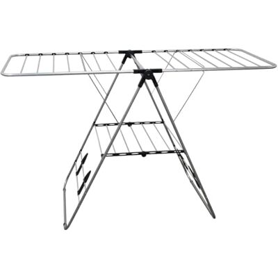 Amig Stendibiancheria pieghevole con ali Mod. Aeria UrbanDry Alluminio e acciaio Stendino per biancheria con ripiano inferiore 15 m di spazio di stenditura 145x60x95 cm Colore argento/nero Amig Stendibiancheria pieghevole con ali Mod. Aeria UrbanDry Alluminio e acciaio Stendino per biancheria con ripiano inferiore 15 m di spazio di stenditura 145x60x95 cm Colore argento/nero