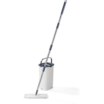 Beldray Set di mocio piatto e secchio Deep Clean, secchio per mocio da 4 litri con 2 scomparti per ammollo/strizzare e rimuovere lo sporco, 2 teste in microfibra lavabili in lavatrice, pavimenti duri Beldray Set di mocio piatto e secchio Deep Clean, secchio per mocio da 4 litri con 2 scomparti per ammollo/strizzare e rimuovere lo sporco, 2 teste in microfibra lavabili in lavatrice, pavimenti duri