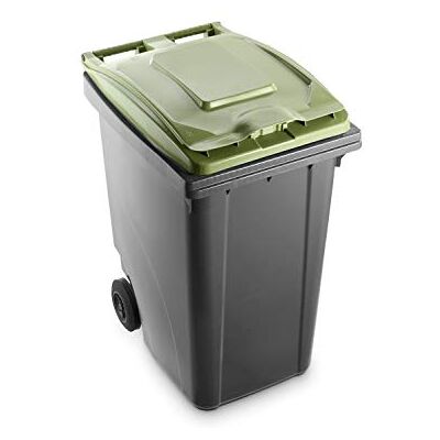 Mobil Plastic Bidone per la raccolta differenziata rifiuti 360 Lt per uso esterno Fondo grigio e coperchio verde (UNI EN 840) Mobil Plastic Bidone per la raccolta differenziata rifiuti 360 Lt per uso esterno Fondo grigio e coperchio verde (UNI EN 840)