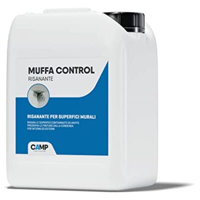 CAMP Muffa Control Risanante Trattamento Antimuffa per Muri Interni ed Esterni, Soluzione Risanante Pronta all'Uso Inattiva le Muffe Esistenti ed Evita la Ricomparsa Prodotti Pulizia Casa, 5 l CAMP Muffa Control Risanante Trattamento Antimuffa per Muri Interni ed Esterni, Soluzione Risanante Pronta all'Uso Inattiva le Muffe Esistenti ed Evita la Ricomparsa Prodotti Pulizia Casa, 5 l