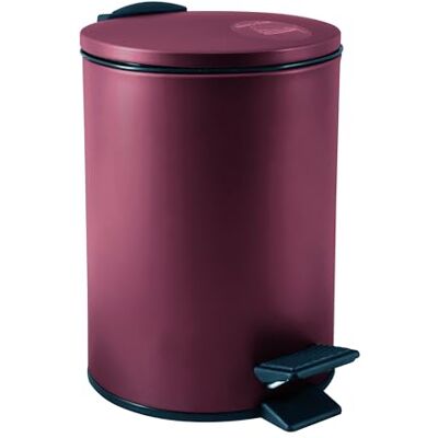 Spirella Pattumiera a Pedale Adelar 3L Design Moderno 16.8 x 16.8 x 25 cm Colore Bordeaux Coperchio Anti-Odore Ideale per Cucina e Bagno Materiale Durevole Spirella Pattumiera a Pedale Adelar 3L Design Moderno 16.8 x 16.8 x 25 cm Colore Bordeaux Coperchio Anti-Odore Ideale per Cucina e Bagno Materiale Durevole