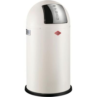 WESCO Pushboy Pattumiera in lamiera d'acciaio verniciata a polvere, capacità 50 litri, grande pattumiera in acciaio inox, contenitore interno estraibile WESCO Pushboy Pattumiera in lamiera d'acciaio verniciata a polvere, capacità 50 litri, grande pattumiera in acciaio inox, contenitore interno estraibile