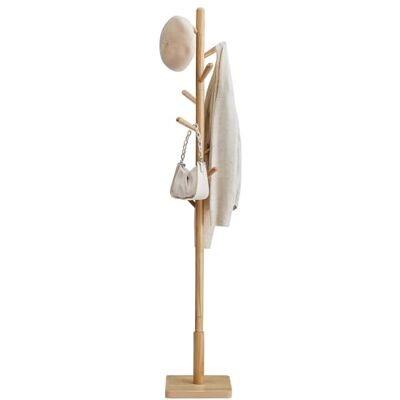 VASAGLE Attaccapanni, Appendiabiti da Terra in Legno, 8 Ganci, per Cappotti Cappelli Borse, per Ingresso, Ganci e Palo in Legno di Gomma, Beige Naturale RCR010N01 VASAGLE Attaccapanni, Appendiabiti da Terra in Legno, 8 Ganci, per Cappotti Cappelli Borse, per Ingresso, Ganci e Palo in Legno di Gomma, Beige Naturale RCR010N01