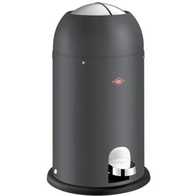 WESCO Kickmaster Junior Pattumiera in colore grafite opaco, lamiera d'acciaio verniciata a polvere, ammortizzatore integrato, volume 12 litri, inserto in plastica, sportello di inserimento WESCO Kickmaster Junior Pattumiera in colore grafite opaco, lamiera d'acciaio verniciata a polvere, ammortizzatore integrato, volume 12 litri, inserto in plastica, sportello di inserimento