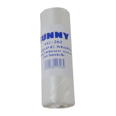 Funny Sacchi della spazzatura in HDPE (polietilene ad alta densità, 630 x 470 mm, circa 60 l, 40 x 50 pezzi, colore: Trasparente Funny Sacchi della spazzatura in HDPE (polietilene ad alta densità, 630 x 470 mm, circa 60 l, 40 x 50 pezzi, colore: Trasparente