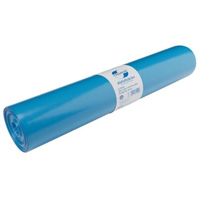 Deiss Premium sacchetti per rifiuti con piega laterale, 860 mm x 1100 mm x 0,06 mm, rotolo 25 Pro, Blu Deiss Premium sacchetti per rifiuti con piega laterale, 860 mm x 1100 mm x 0,06 mm, rotolo 25 Pro, Blu