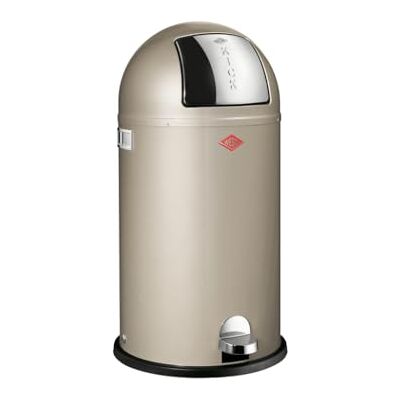 WESCO Kickboy, pattumiera a pedale, colore argento, lamiera d'acciaio verniciata a polvere, volume 40 litri, pattumiera in acciaio inox, pedana in plastica cromata WESCO Kickboy, pattumiera a pedale, colore argento, lamiera d'acciaio verniciata a polvere, volume 40 litri, pattumiera in acciaio inox, pedana in plastica cromata